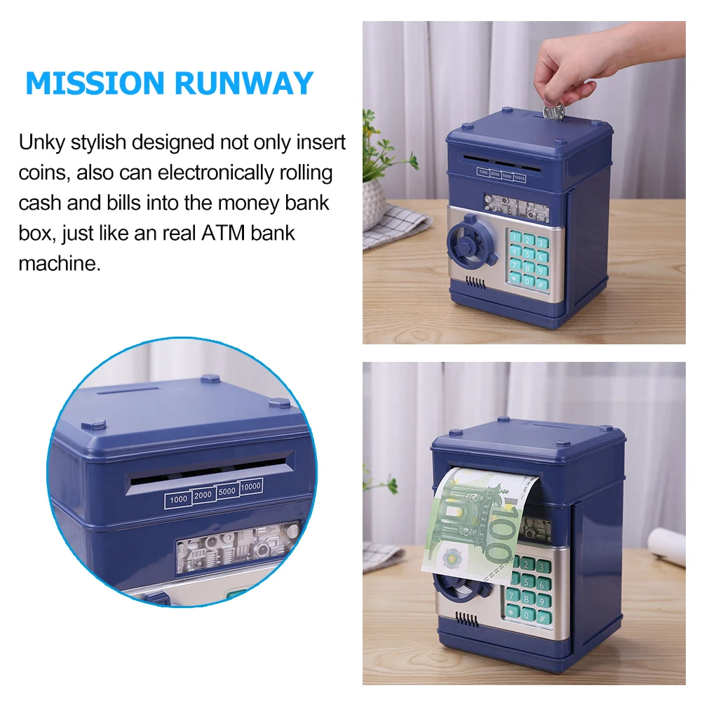 Electronic ATM Piggy Bank Password Money Box Cash Coins Saving Box ATM