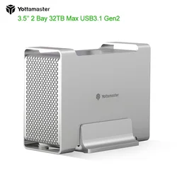 Yottamaster – disque dur externe Raid de Type C, DR2RC3 35 HDD/SSD, sata 3.1/3.2 Gen2, 10Gbps, UASP Max 32 to 