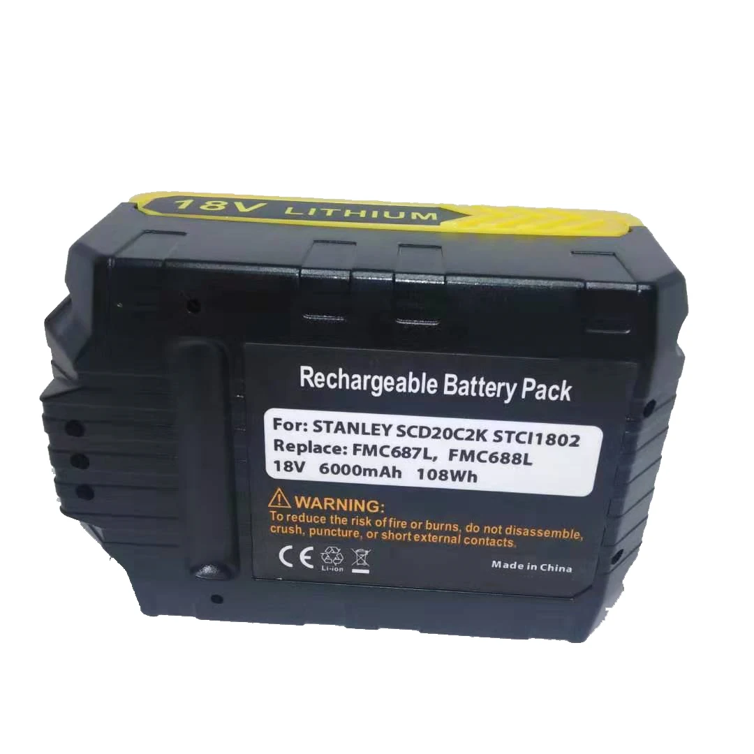 FMC687L 18V 5Ah 6Ah cordless tool battery for STANLEY FATMAX