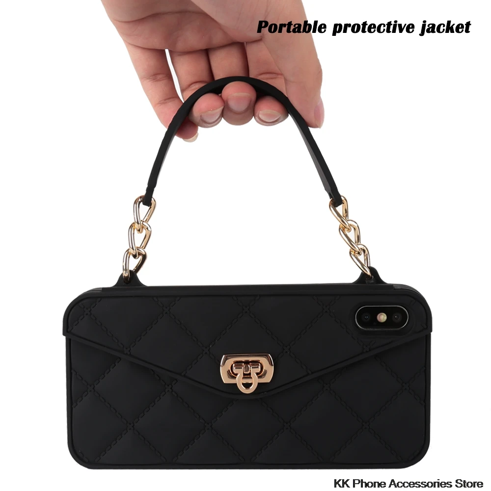 VIP Link Droshipping Wallet Soft Silicone Handbag Purse Phone Case Long Chain For iPhone 6 6s 7 8 Plus XS Max XR X 10 11 Pro Max VIP Link Droshipping Wallet Soft Silicone Handbag Purse Phone Case Long Chain For iPhone 6 6s 7 8 Plus XS Max XR X 10 11 Pro Max