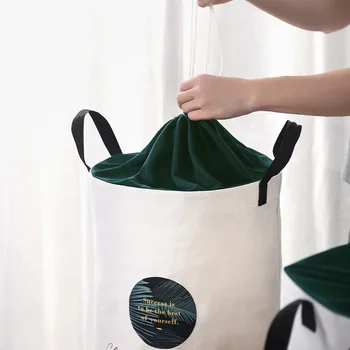 

Nordic Style Laundry Bag Home Decoration Accessories Waterproof Canvas Laundry Clothes Basket Storage Basket Storage Box