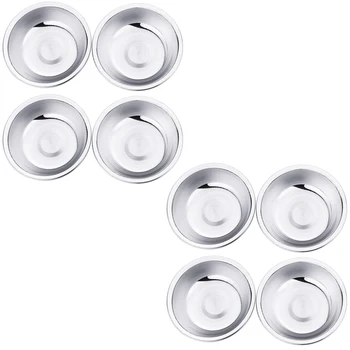 

10Pcs Stainless Steel Saucer Deepen Household Seasoning Sushi Sushi Dip Bowl Mini Dip Sauce Vinegar Dish Tableware