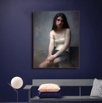 

Cassisy Jeremy Lipking《Pensive girl》Canvas Art Oil Painting Artwork Picture Art Poster Modern Home Living room Office Decoration