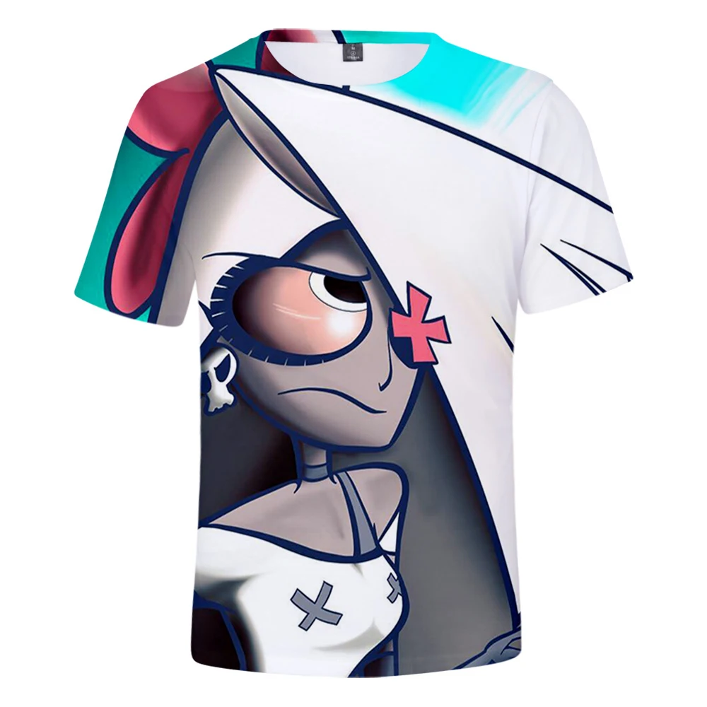 Отель Hazbin 3D футболки с принтом Модные женские/мужские летние футболки с коротким рукавом Горячая Распродажа Повседневная Уличная одежда