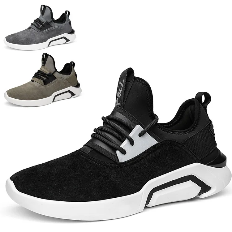 

2019 Autumn And Winter New Style Korean-style Trend MEN'S Leather Shoes Lace-up Pigskin Men's Running Shoes MEN'S SHOES a Genera