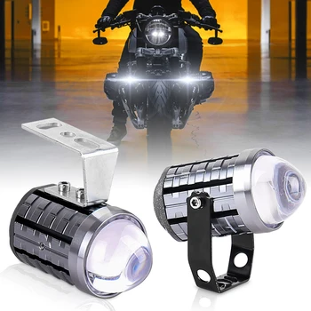 

Emitting yellow light and white light LED Spotlight Auxiliary Lights for carsmotorcycles cars a set 2 pcs