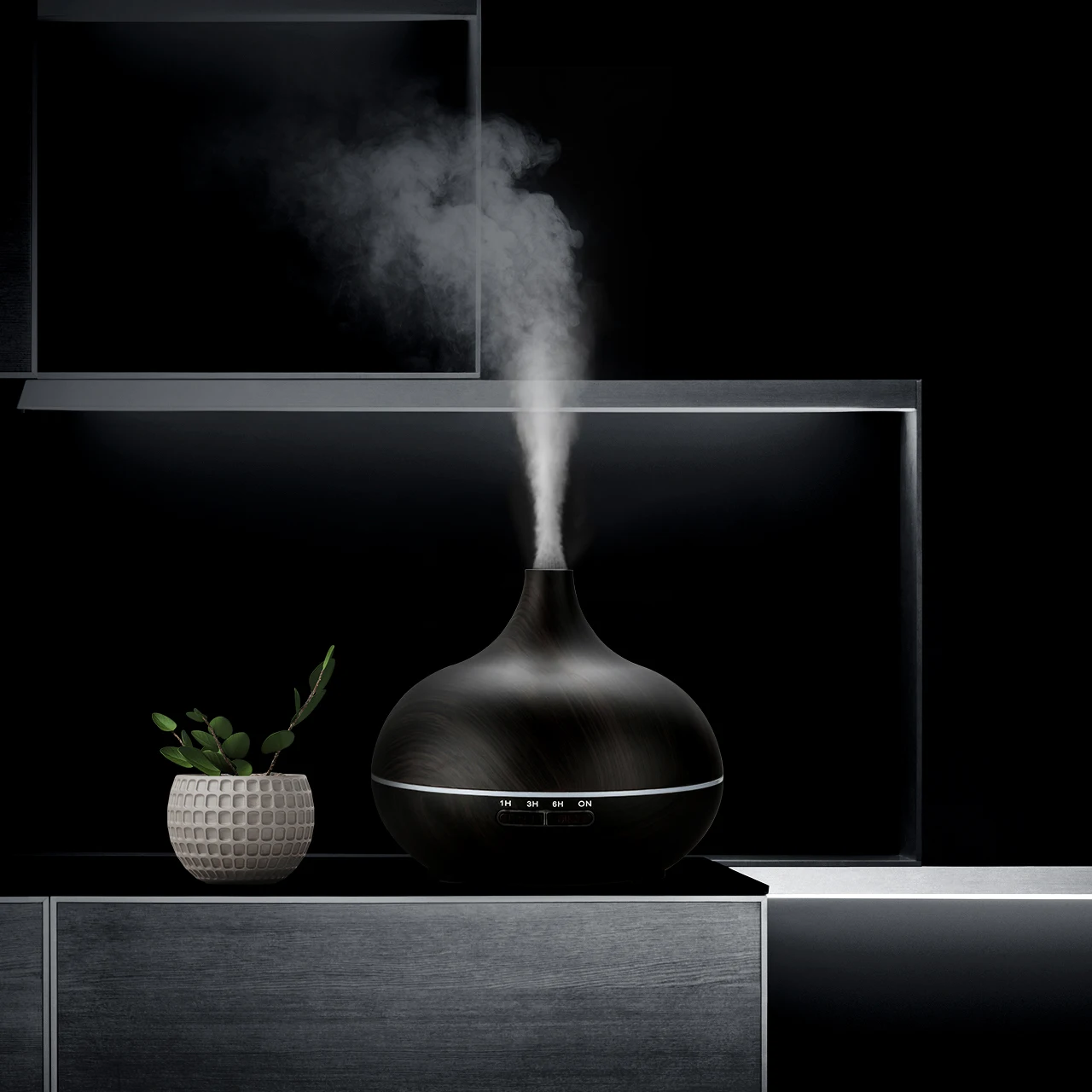 Humidificador de aire eléctrico con USB, con luces LED difusor de Aroma, vaporizador de aromaterapia para el hogar, 500ml