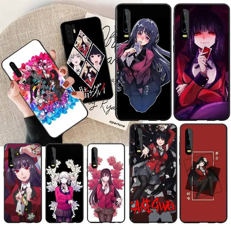 PENGHUWAN Japanese Anime Kakegurui Jabami Yumeko Black Soft Phone Case Capa for Huawei P30 P20 P10 P9 P8 Mate 20 10 Pro Lite | Мобильные