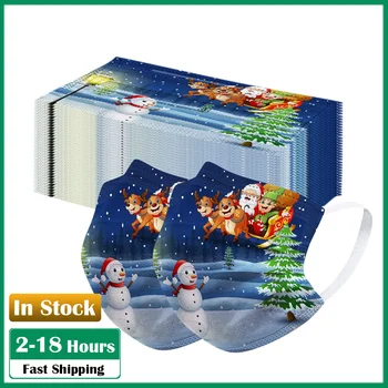 

Quick-drying Unisex Wegwerp Ear Loop Mond Masker mascarilla Cartoon Printing Soft Masks For Adults 3-Layer Face Masks 50PCS