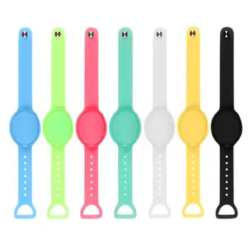 

Adult Kids Silicone Refillable Wristband Wearable Hand Sanitizer Dispenser Pumps Bottle Bracelet for Outdoor Beach Travel