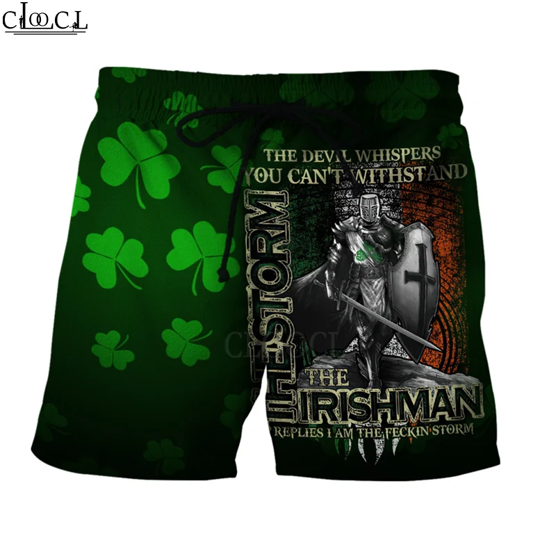 

CLOOCL Newest Irish St.Patrick Day Men Shorts 3D Print Elastic Fashion Harajuku Summer Beach Casual Sweatpants Drop Shipping