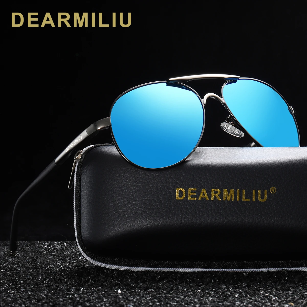 Мужские поляризационные солнцезащитные очки DEARMILIU брендовые UV 400 для вождения с