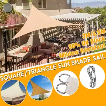 

Sun Shade Sail Awning Triangle Square Waterproof Sun Shelter Sunshade Outdoor Car Garden Beach UV Protection