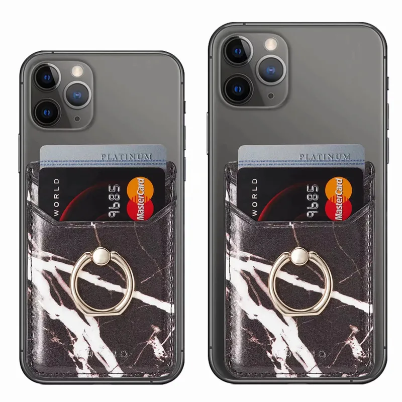 Модный мраморный чехол для телефона, держатель для карт, наклейка для iPhone 11 X XR, samsung S10 Plus, Redmi Note 8, 7, 5, K20 Pro, держатель для телефона, карман