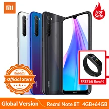 Смартфон Xiaomi Redmi Note 8 T Note 8 T, глобальная версия, 4 ГБ, 64 ГБ, Восьмиядерный процессор Snapdragon 665, камера 48 МП, 4000 мАч, 18 Вт, зарядка NFC