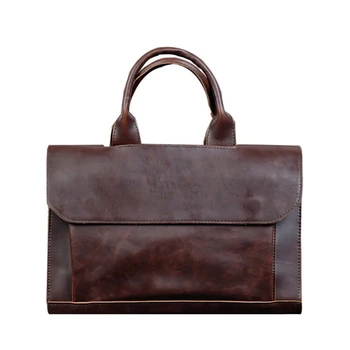 

Male Portable Laptop Shoulder Bag PU Leather Men's Briefcase Bag Men's Laptop Bag Business Tote for Document Office