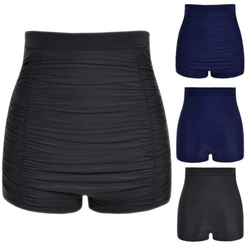 #Z3 2020 Sexy bikinis women Bikini Women's High Waisted Swim Bottom Ruched Bikini Tankini Swimsuit Boxer Plus Size