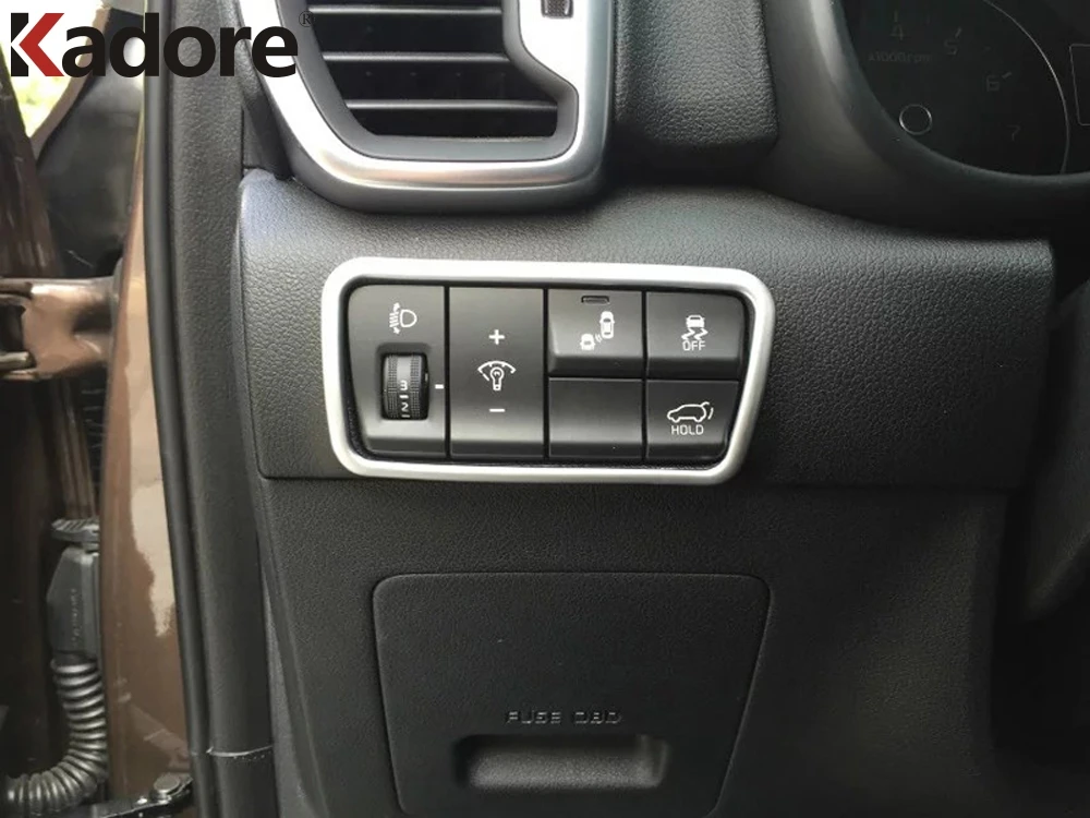 Матовая накладка на кнопку переключателя автомобильной фары для KIA Sportage 2017 2018 ABS