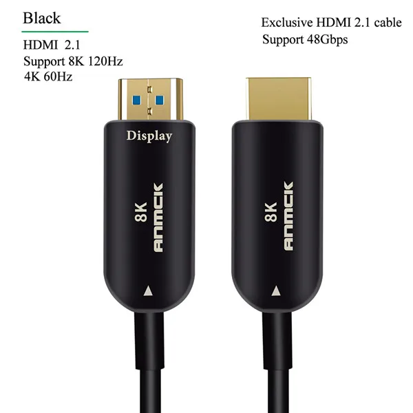 Anmck волоконно-оптический кабель HDMI 2,1 2,0 Ultra HD Поддержка 8K 120Hz 4K 60Hz 48Gbps с Аудио& Ethernet HDMI шнур 5M 10M 15M 20M - Цвет: HDMI 2.1