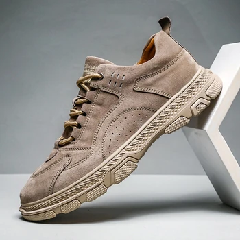 

Popular 2020 Young Boy Casual Shoes Natural Leather Casual Sneakers Man High Quality Walking Shoes Men Wearable Flats Shoes Mens