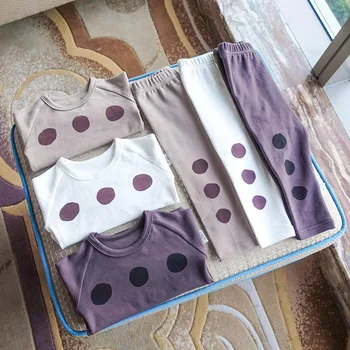 

baby newborn infant boy clothing toddler clothes Cotton Unisex Polka Dot O-Neck 2 pic a set