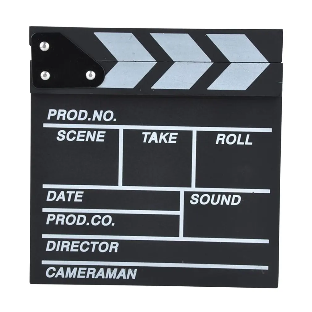 

Director Video Acrylic Stiff Tv Film Movie Board Slate With Color Sticks 20 * 20 Cm Professional Fashion Portable
