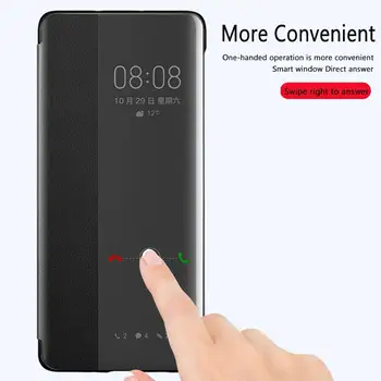 

Mobile Phone Protection Cover For Huawei P40/P40pro Smart View Window Flip Case Genuine Leather Phone Cover
