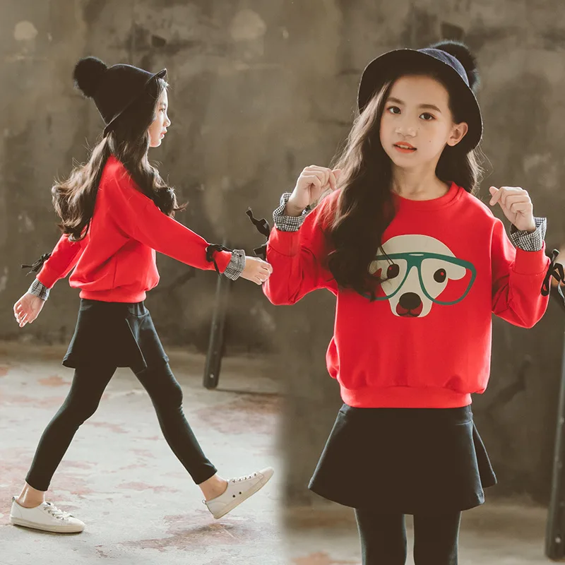 

Girls Autumn Clothing 2020 New Style Korean-style Childrenswear Children Fashionable Set Autumn Little Girl Western Style Two-Pi