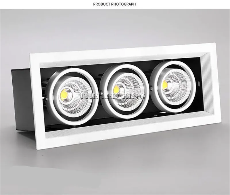 Super Bright Square LED Downlight 10W 20W 30W Aluminum AC220V 110V LED Down Light Ceiling Recessed Spot Light Indoor Lighting