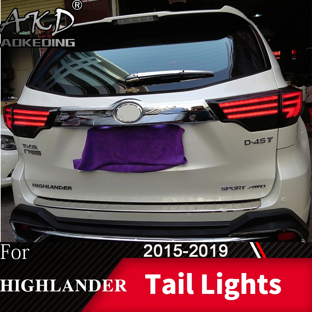 Задний фонарь для автомобиля Toyota Highlander- новая светодиодная… для Kluger задние фары Противотуманные фары Дневные ходовые огни DRL автомобильные аксессуары