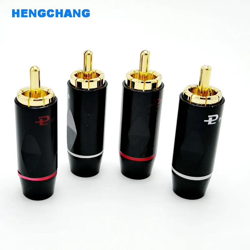 Позолоченный разъем RCA профессиональный динамик устройства A/V 4 шт./лот|connector amp|rca