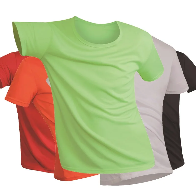 Летняя мужская футболка, полиэстер, футболки, однотонный топ, короткий рукав, быстросохнущая, анти-грязная, водонепроницаемая, для кемпинга, туризма, бега, велоспорта