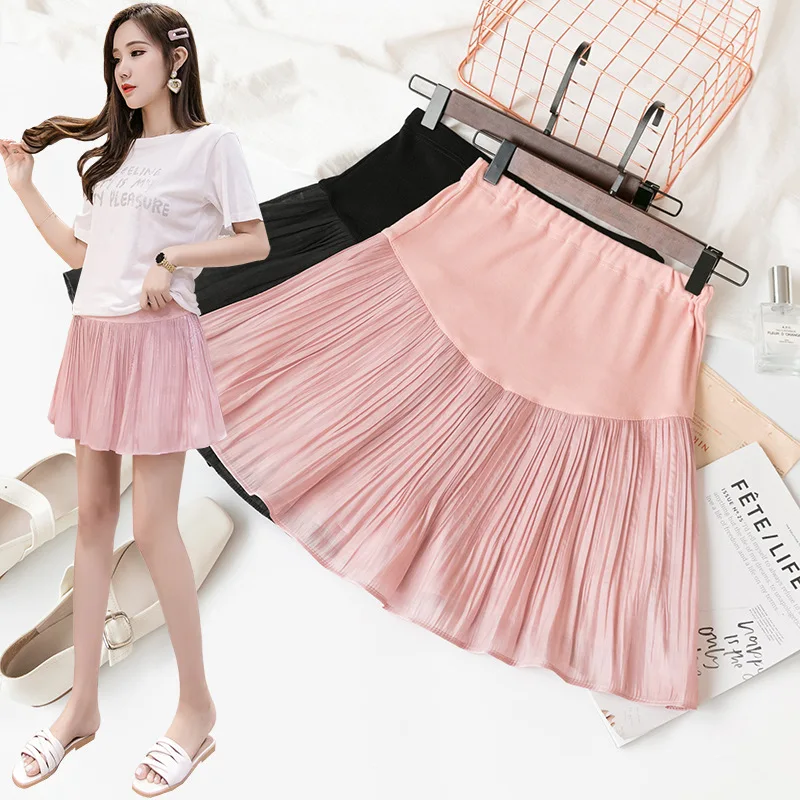 

Photo Shoot Quality Maternity Pants Summer Wear Thin Wide-Leg Leggings Skirt Outer Wear Silk Culottes Summer Fashion Divided Ski
