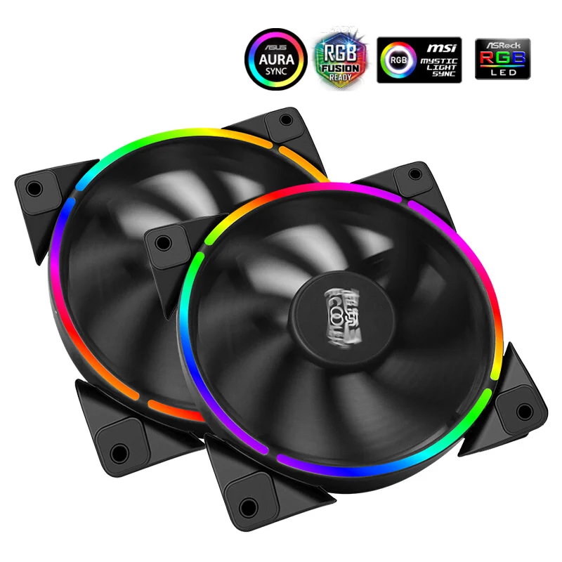 Вентилятор для охлаждения Pccooler 12 см ШИМ-подсветка бесшумная светодиодный Светка