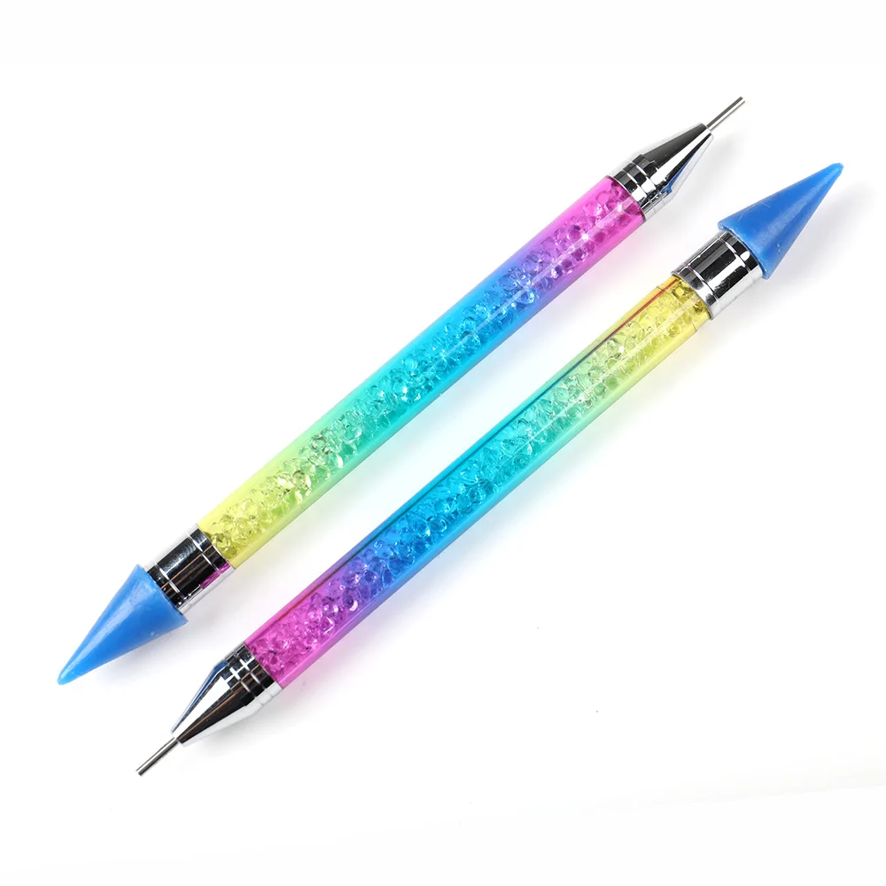 ANGNYA New Dual Heads Acrylic Metal Dotting Wax Pen Gradient Rhinestones Gem Picker Crystal Picking Nail Art Studs Dotter Tools 3