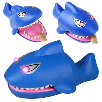 

Kids New Exotic Toy Big Size Electric Sound Light Shark Bite Finger Game Boy Toy Funny Novelty Jokes Children Family Prank Toys
