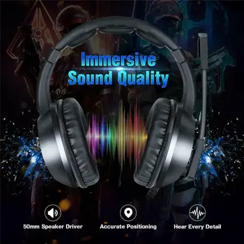 

Headphones With Noise Cancellation And Microphone 3.5mm Gaming Stereo Headset LED Headphone For Xbox One/PS4/PC/Nintendo Switch