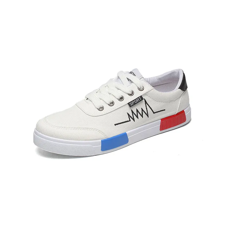 

Men's canvas shoes 2018 spring autumn lace high men's vulcanized shoes fashion flat shoes youth men's students boys shoes new
