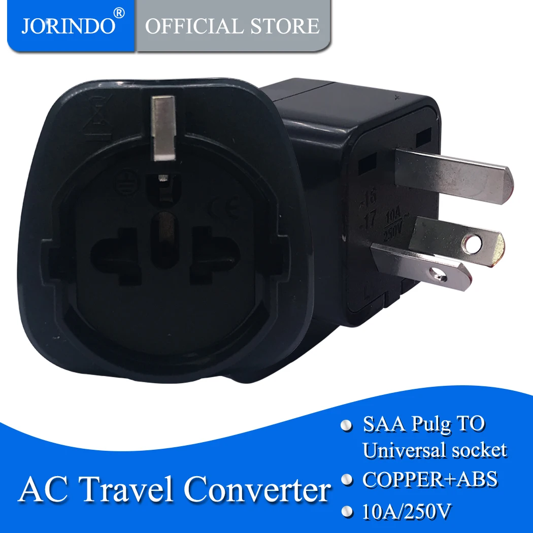 Jorindo Australian Travel Converter, Ce Certified Embedded Plugin