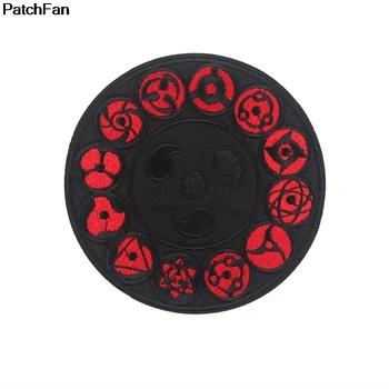

20pcs/lot Patchfan NARUTO embroidery round Applique patches sticker sew on shirt clothes para jacket badge iron on t-shirt A2740