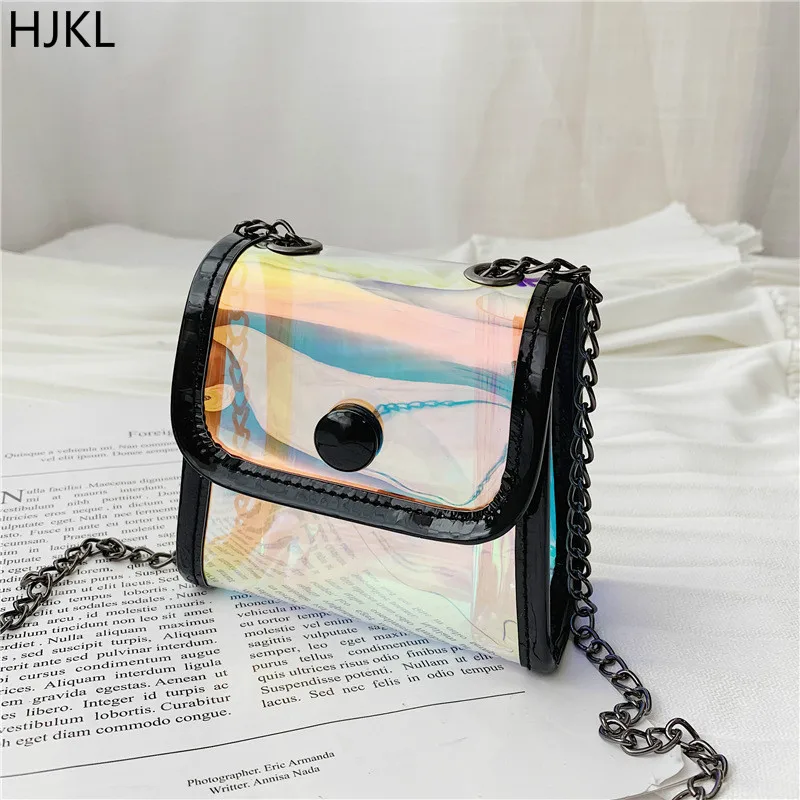 

HJKL Ladies Shoulder Crossbody bags Transparent PVC Plastic Children's Bag Summer New Mini Jelly Pack 2020 Fashion For Girls Boy
