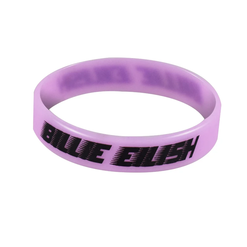 1 шт., новинка, модный светящийся силиконовый браслет Billie Eilish, светится в темноте, силиконовые резиновые браслеты и браслеты для женщин, мужчин и взрослых