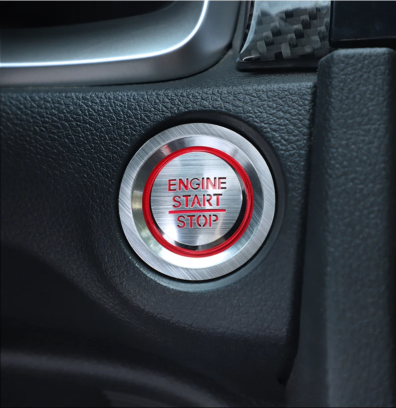 Электронная Кнопка Ручного Тормоза из алюминиевого сплава с блестками стеклянная Кнопка подъема кнопка запуска украшение для Honda Civic