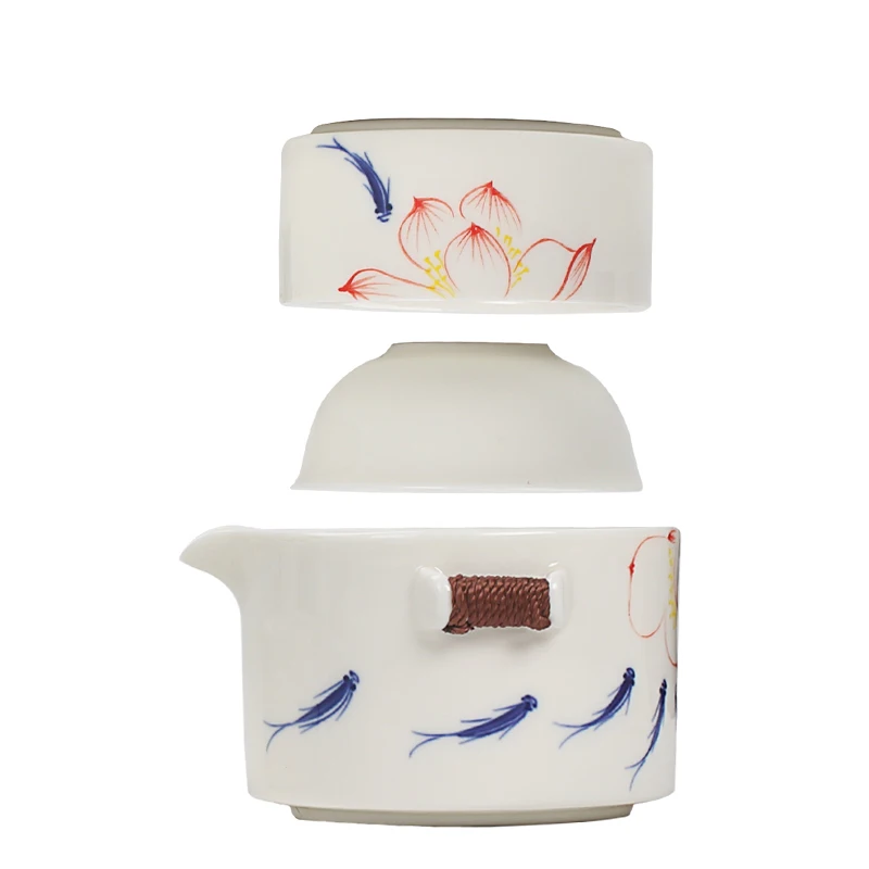 Китайский Juego de te gaiwan фарфоровый керамический cuo продуктов кунг-фу Те Чино чайный японский чайный горшок набор путешествий