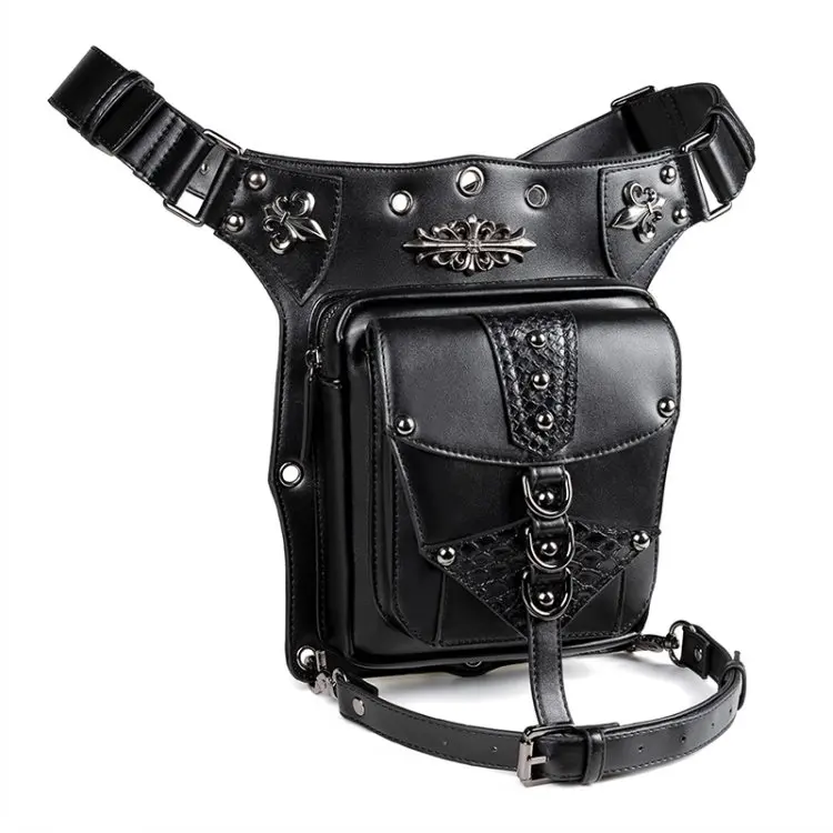 2019 Waterproof Steampunk Tactical Motorcycle Bags Waist Pack Bag Women Leather Unisex