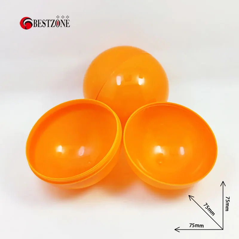 

50Pcs/Lot Diameter 75MM 3'inch Colorful Empty Plastic Capsules Toy Balls For Vending Machine Or Kids Gift Strong And Beautiful