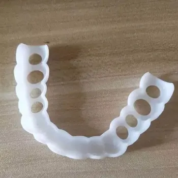 

Simulation Teeth Whitening Sleeve Silicone Tooth Denture Sleeve Upper Lower Teeth Simulation Brace Sleeve