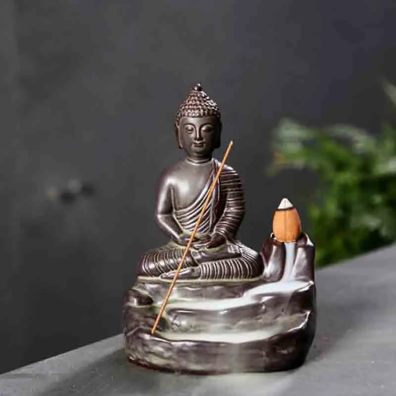 Керамическая Maitreya керамическая курильница «Будда» держатель для распространения благовоний креативный домашний декор ароматерапия буддийский водопад курильница