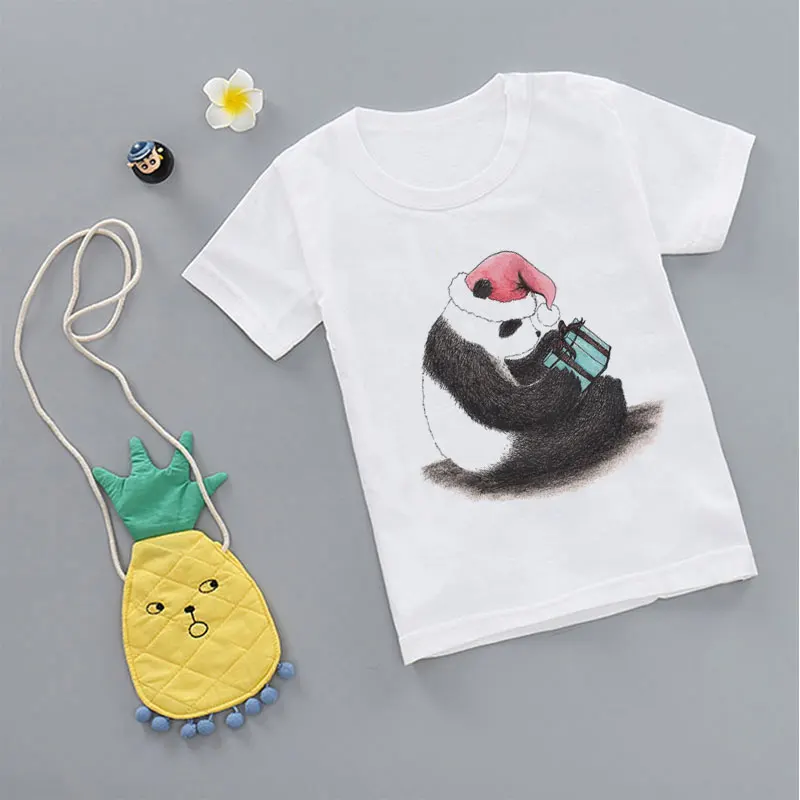 Забавная Рождественская рубашка с рисунком акулы, единорога, милые модные футболки для мальчиков, футболки для отдыха для девочек, Harajuku, с круглым вырезом
