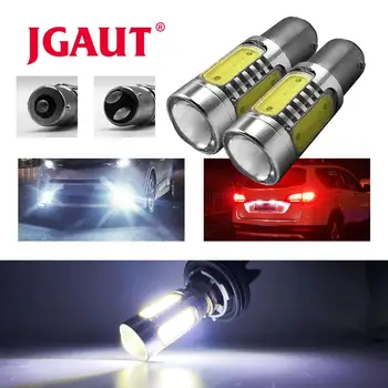 

2pcs 1156 1157 LENS Led COB Light p21w bay15d ba15s P21/5W auto Brake light Car rear Turn signal parking Light Blue White Red